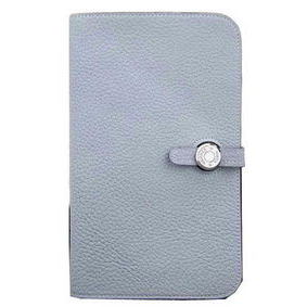 Hermes Compact Passport Holder Original Leather Wallet SkyBlue Replica HMSN6XHIF9L