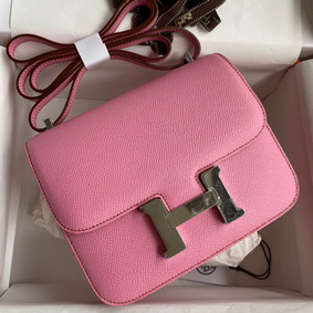 Best Quality Hermes Constance 18 Handmade Bag In Pink Epsom Calfskin HMS90TQEMS1