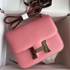 Fake Hermes Constance 18 Handmade Bag In Rose Confetti Epsom Calfskin HMS9KW1K791