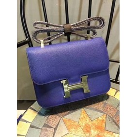 Best Quality Hermes Constance Bag Calfskin Leather H9978 Blue HMS3NTLCD5I