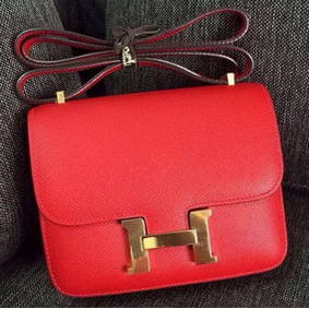 Hermes Constance Bag Calfskin Leather H9999 Red 1:1 Replica HMS0TSU1FSN