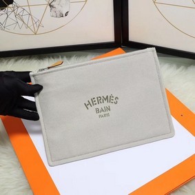 Hermes Cosmetic Bag H3700 Light Grey HMSQ9NB20Z8