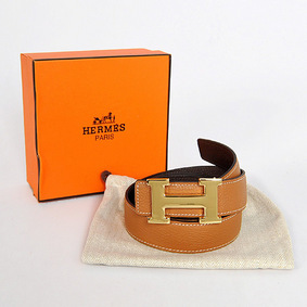 Hermes Dark Brown Bovine Jugular Veins Belt HR1008A Gold 1:1 Replica HMS4S91L03Y
