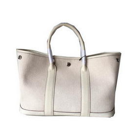 Hermes Garden Party 30CM Bag Canvas Leather H11S OffWhite HMSU5TPIG73