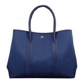 Hermes Garden Party 36cm 30cm Tote Bag Canvas Blue Replica HMSB3RWC546