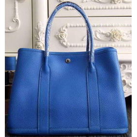 Hermes Garden Party 36cm 30cm Tote Bag Original Leather Blue Replica HMS085W5PAY