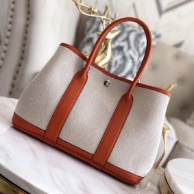 Hermes Garden Party 36cm Tote Bags Original Leather H3698 Orange Top Replica HMS29MEWQIC