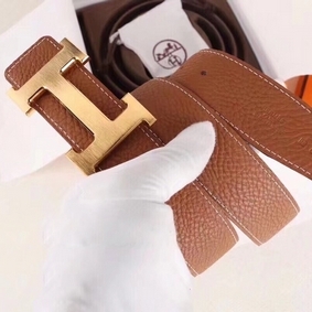 Hermes H Belt Buckle & Brown Clemence 32 MM Strap Replica HMS8P933W23