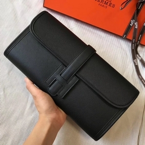 Hermes Jige Elan 29 Clutch In Black Epsom Leather HMS240E78C1