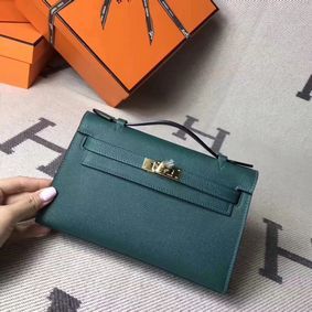 Best Quality Hermes Kelly 22CM Tote Bag Original Epsom Leather KL22 Dark Green HMSPSLKUI71
