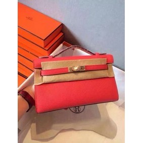 1:1 Replica Hermes Kelly 22cm Tote Bag Original Leather KL22 Red HMSPHYD951K