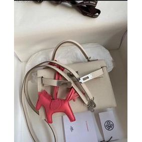 Hermes Kelly 28cm Shoulder Bags Epsom Leather KL28 Cream Replica HMS90RXQ37R