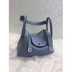Hermes Lindy 30CM Original Leather Shoulder Bag HLD30 Light Blue 1:1 Replica HMSLI80I526