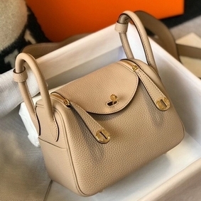 Fake Hermes Lindy Mini Bag In Trench Clemence Leather GHW HMS9L3V7495