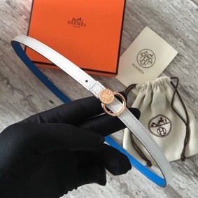 Best Quality Hermes Mini belt buckle & Reversible leather strap 13 mm H07142 white HMS46O7W980