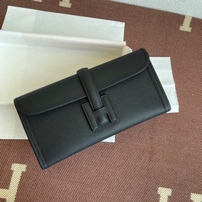 Fake Hermes Original Espom Leather Clutch 37088 black HMS3D5O7SDX