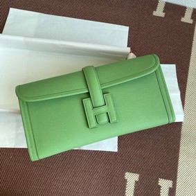 Hermes Original Espom Leather Clutch 37088 light green Top Replica HMS8GRVYNOA