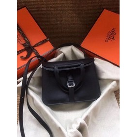 Cheap Hermes Original Halzan mini bag H069523 black HMSLD7ON6QA