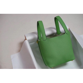 Imitation Hermes Picotin Lock PM Bags Togo Leather H5599 green HMSWWMG708E