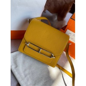 Hermes Roulis 19cm Evercolor 9D H9003 yellow&Silver HMS6S5O8NND