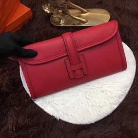 Imitation Hermes Togo Leather Clutch H88017 Red HMS2XW01RB1