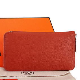 Top Replica Hermes Zipper Wallet Original Saffiano Leather A309 Red HMSJ06R1908