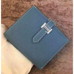 AAA Hermes Bi-Fold Wallet Togo Leather H512 Blue HMSMOC55H3Y