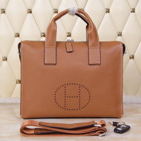 Cheap Hermes Briefcase Original Grainy Leather H8813T Wheat HMSZ0745SC9