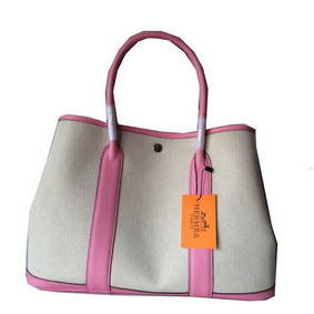 Hermes Garden Party 36CM Bag Canvas Leather H11M Pink 1:1 Replica HMS44LJ2AHJ