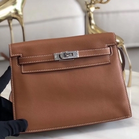 Hermes Kelly Danse Handmade Bag In Gold Swift Leather Replica HMSN1OAL1LM