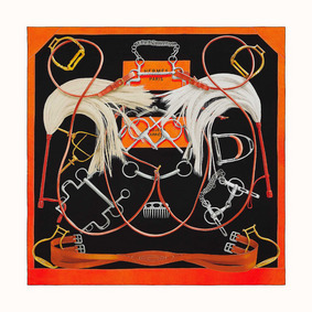 Hermes Black Projets Carres Shawl 140 1:1 Replica HMSH92ZF71K