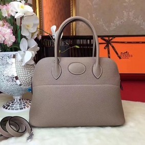 Hermes Bolide Original Leather Tote Bag B1007 Lightgrey HMSA625V70G
