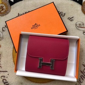 Knockoff Hermes Constance Wallets espom leather H2297 red Wallets HMS865TRKC2
