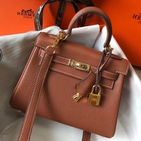 Best Quality Hermes Kelly 20cm Bag In Gold Clemence Leather GHW HMSI4KK6W5F