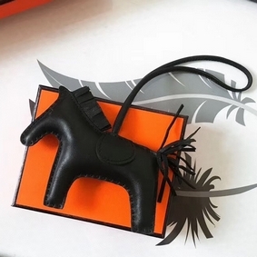 Hermes So Black Rodeo Horse Bag Charm HMSV0HM99TC
