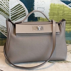 Hermes 24/24 29 Bag In Gris Asphalt Clemence Calfskin Replica HMSY7I54FHK