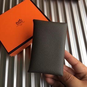 Hermes Bastia Epsom card case H0369 dark grey 1:1 Replica HMS7ZNA8V9H