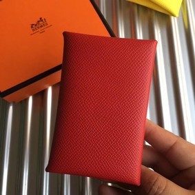 Hermes Bastia Epsom card case H0369 red 1:1 Replica HMSCRAC3QF3