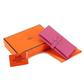 Hermes Bearn Japonaise Tri-Fold Wallet A308 Roseo 1:1 Replica HMS5MDZ7XRT