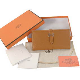 Cheap Hermes Bearn Japonaise Tri-Fold Wallet H308 Camel HMSJG4R388A