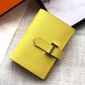 Hermes Bearn Mini Wallet In Yellow Epsom Leather Top Replica HMSXNLKX5NV