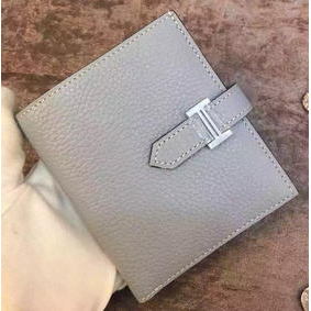 Hermes Bi-Fold Wallet Togo Leather H512 Light Blue Top Replica HMS8SJ10UQ4