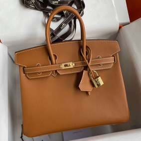Hermes Birkin 25 Handmade Bag In Gold Epsom Calfskin Top Replica HMS5Y5V76V1