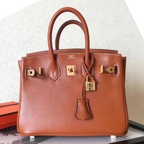 Hermes Birkin 25 Handmade Bag In Gold Swift Leather 1:1 Replica HMSML40B557