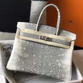 Copy Hermes Birkin 25cm Bag In Ombre Embossed Natural Lizard HMSBXMIZ35B