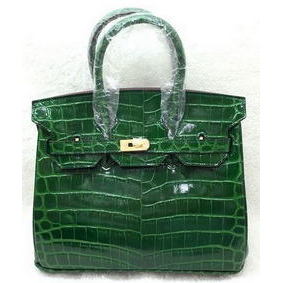 Hermes Birkin 25CM Tote Bag Croco Leather H25TCO Green HMS3ZYE7OR8