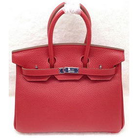 Hermes Birkin 25CM Tote Bag Original Leather H25T Red 1:1 Replica HMSA29I14Y9