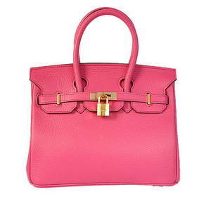 Hermes Birkin 25CM Tote Bags Togo Leather Peach Godlen Top Replica HMSWT4R3W6B