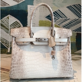 Hermes Birkin 30 Bag In Himalaya Niloticus Crocodile Skin Replica HMS84LJ03UO