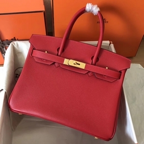 Hermes Birkin 30 Handmade Bag In Red Epsom Leather HMSDLU9P0P4